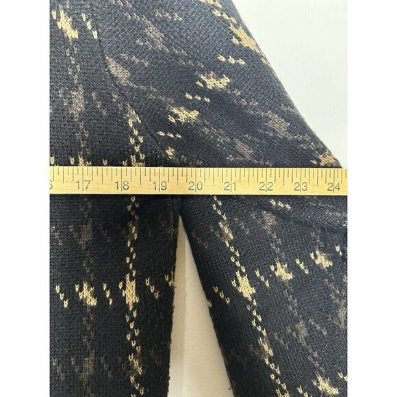 Crystal-Kobe Petites Brown Black Knit Button Up Sweater 90s Size Petite Large - Picture 6 of 9